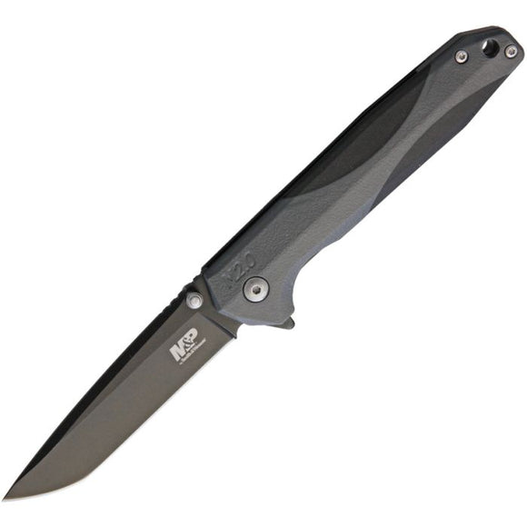 Smith & Wesson M&P Linerlock Gray GFN Folding Stainless Pocket Knife 1100080