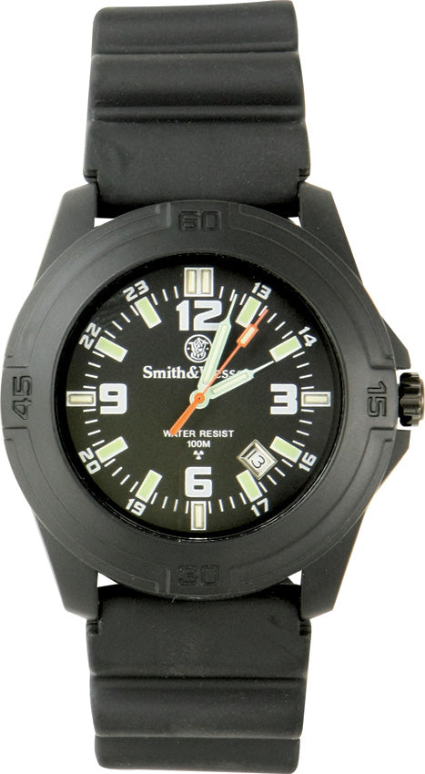 Smith & Wesson Soldier Black Rubber Strap Water Resistant Wrist Watch W12TR