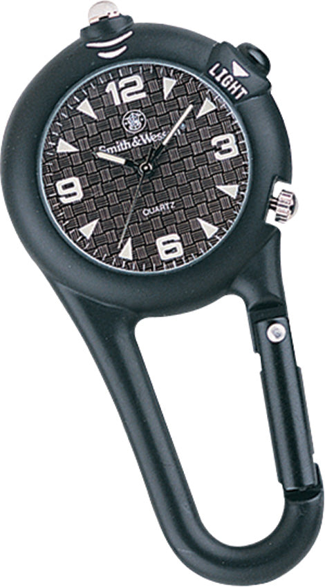 Smith & Wesson Carabiner Grey Water Resistant Carabiner Clip Watch W36BLK