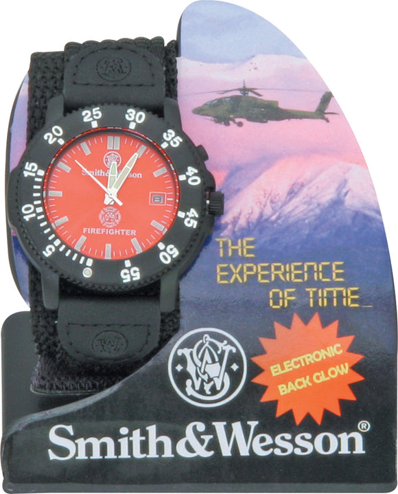 Smith & Wesson Firefighter Black GFN Strap Water Resistant Wrist Watch S455F