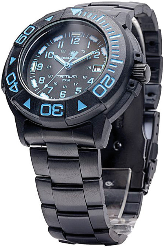 Smith & Wesson Dive Black & Blue Strap Water Resistant Wrist Watch W900BLU
