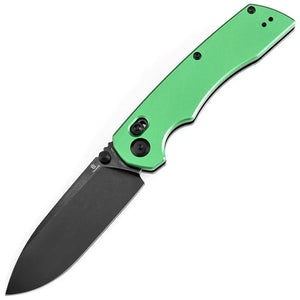 Tenable Knives Kryo Crossbar Lock Green Aluminum Folding 14C28N Pocket Knife 1001V1