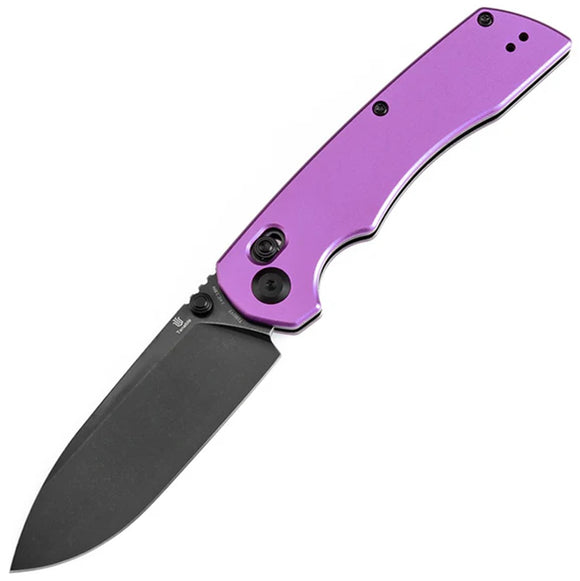 Tenable Knives Kryo Crossbar Lock Purple Aluminum Folding 14C28N Pocket Knife 1001V2