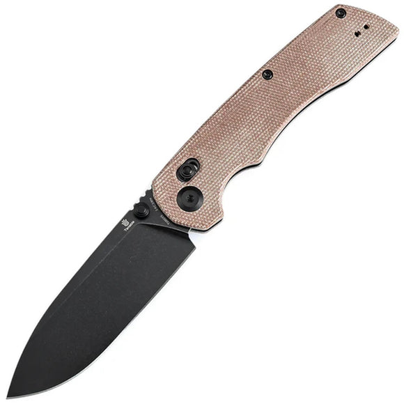 Tenable Knives Kryo Crossbar Lock Brown Micarta Folding 14C28N Pocket Knife 1001V5