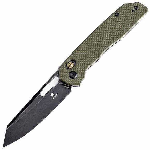 Tenable Knives Shard Crossbar Lock OD Green G10 Folding 14C28N Pocket Knife 1006V3