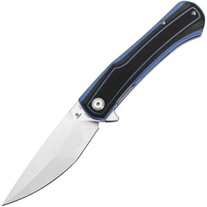Tenable Knives Kratos Linerlock Black & Blue G10 Folding Nitro-V Pocket Knife 1024A2