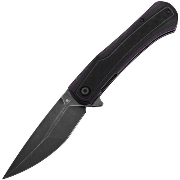 Tenable Knives Kratos Linerlock Black & Purple G10 Folding Nitro-V Pocket Knife 1024A3