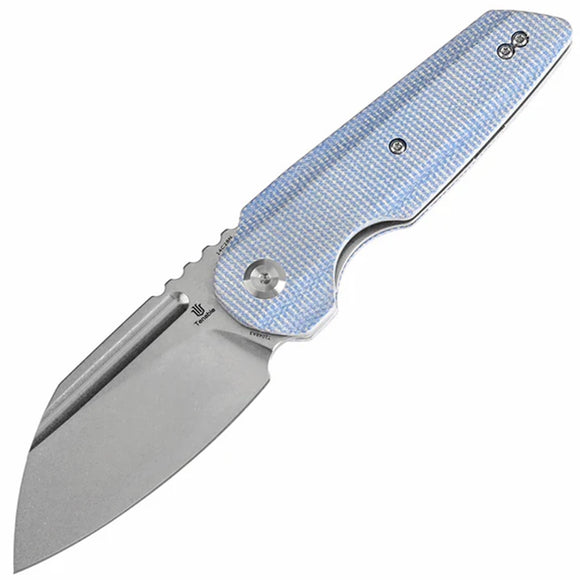 Tenable Knives Rafe L Linerlock Blue Micarta Folding 14C28N Pocket Knife 1048A3