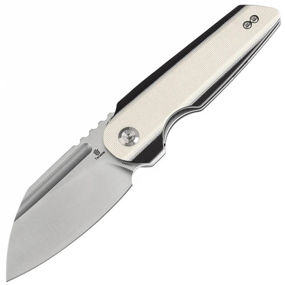 Tenable Knives Rafe L Linerlock White & Black G10 Folding 14C28N Pocket Knife 1048A4