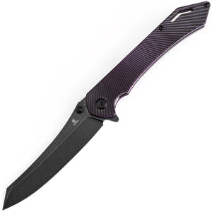 Tenable Knives Colibri Tech Linerlock Black & Purple G10 Folding Nitro-V Pocket Knife T1060A3