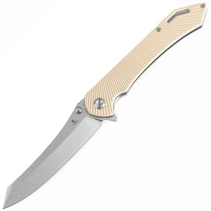 Tenable Knives Colibri Tech Linerlock Ivory White G10 Folding Nitro-V Pocket Knife 1060A4