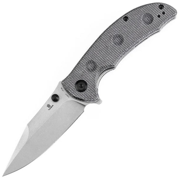 Tenable Knives Rei Linerlock Black Micarta Folding 14C28N Pocket Knife 1061A3