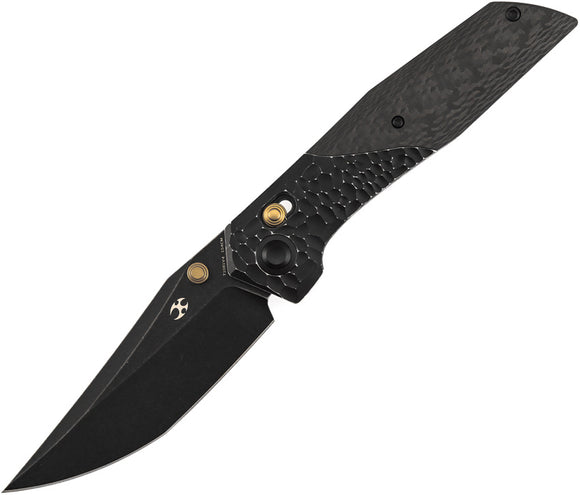 Ironfly Zesty Linerlock Carbon Fiber Textured Green G10 Folding VG