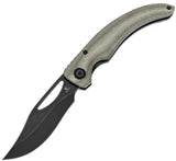 Tenable Knives Gideon Linerlock Green Micarta Folding Nitro-V Pocket Knife 1119A6