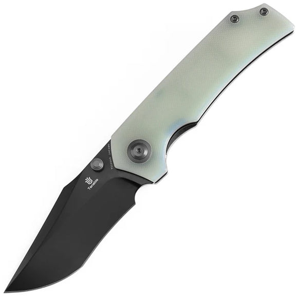 Tenable Knives Fermi Linerlock Jade G10 Folding 14C28N Pocket Knife T1122A2