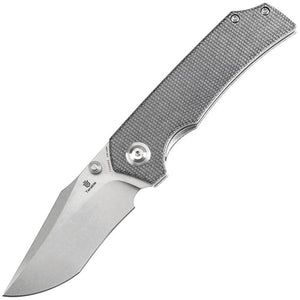 Tenable Knives Fermi Linerlock Black Micarta Folding 14C28N Pocket Knife T1122A3