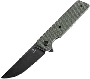 Tenable Knives Anomaly Linerlock Green Micarta Folding Nitro-V Pocket Knife 2038A2