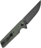 Tenable Knives Anomaly Linerlock Green Micarta Folding Nitro-V Pocket Knife 2038A2