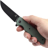 Tenable Knives Anomaly Linerlock Green Micarta Folding Nitro-V Pocket Knife 2038A2