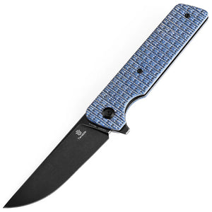 Tenable Knives Anomaly Linerlock Blue Micarta Folding Nitro-V Pocket Knife 2038A3