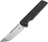 Tenable Knives Anomaly Linerlock Black G10 Folding Nitro-V Tanto Pocket Knife 2038T1