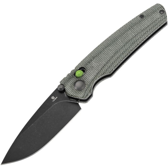Tenable Knives Raven Crossbar Lock Green Micarta Folding 14C28N Pocket Knife 2109V5