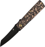 Kansept Knives Higonokami Linerlock Copper Foil Carbon Fiber Folding 154CM Pocket Knife 2135A2