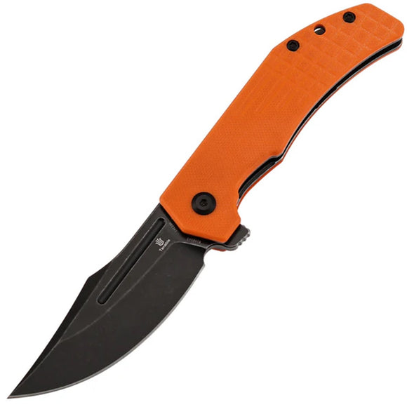 Tenable Knives Orion Linerlock Orange Frag G10 Folding 14C28N Pocket Knife B1089A5