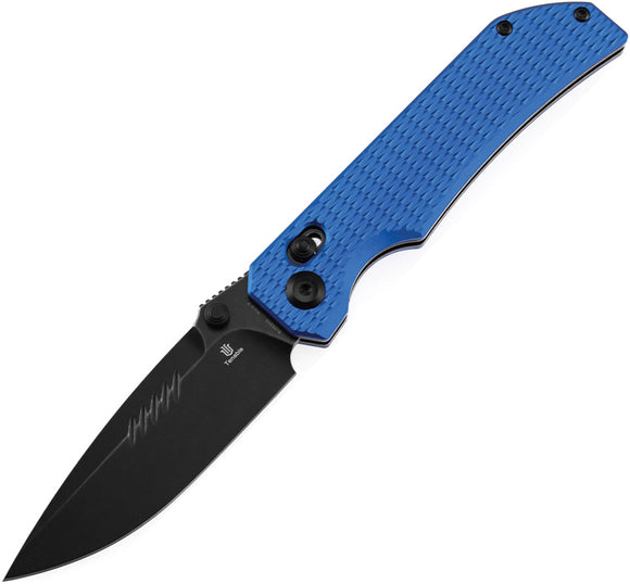 Tenable Knives Eaglestrike Crossbar Lock Blue Aluminum Folding Nitro-V Pocket Knife B1095V6