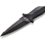 TB Outdoor Protecteur Tactical Black PA6 MOX Steel Fixed Blade Knife 002