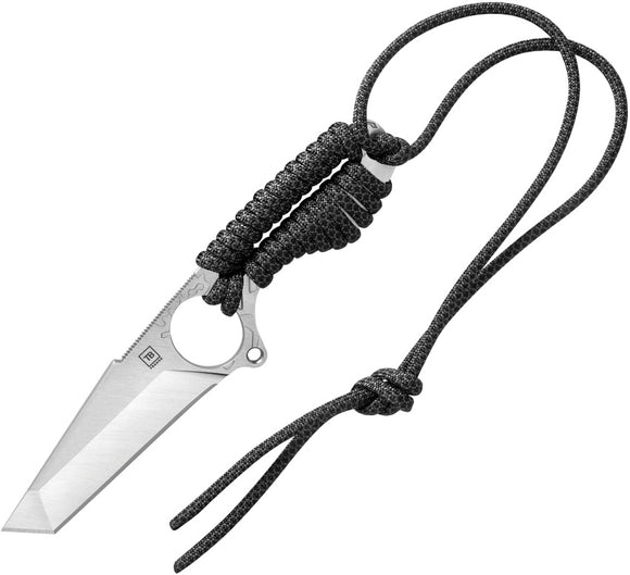 TB Outdoor S-Neck French Army Black Cord Wrapped Nitrox Fixed Blade Knife 062