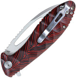 Defcon Neo Shilin Tactical Linerlock Black & Red G10 Folding 14C28N Knife 009FRD