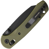 Defcon Ultra Lite Axis Lock OD Green G10 Folding 14C28N Wharncliffe Pocket Knife 012FOD