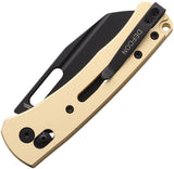 Defcon Axis Lock Tan Aluminum Folding 14C28N Sandvik Pocket Knife 023DC