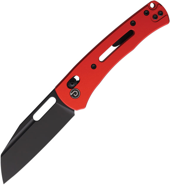 Defcon Axis Lock Red Aluminum Folding 14C28N Sandvik Pocket Knife 023RD