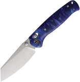 Defcon Artifact Axis Lock Blue Resin Folding 14C28N Pocket Knife 024BL