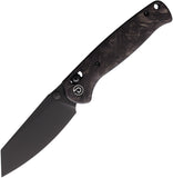 Defcon Artifact Axis Lock Black Carbon Fiber Folding 14C28N Pocket Knife 024CFBK