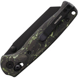Defcon Artifact Axis Lock Black & Green Carbon Fiber Folding 14C28N Pocket Knife 024CFGN