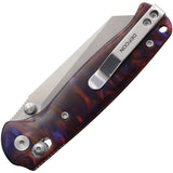 Defcon Artifact Axis Lock Red & Pink & Blue Resin Folding 14C28N Pocket Knife 024RDBL