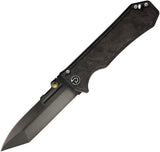 Defcon Framelock Carbon Fiber & Gray Titanium Folding Pocket Knife D1003
