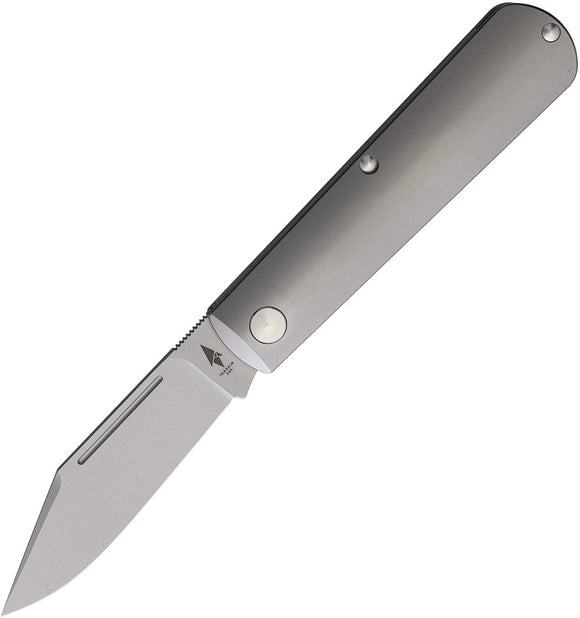 Terrain 365 Caiman Gray Titanium Folding Terravantium Pocket Knife 101101