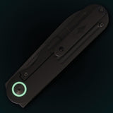 Terrain 365 Narwhal Framelock Blue-Gray G10 & Titanium Folding Terravantium Pocket Knife 101402