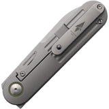 Terrain 365 Narwhal Framelock Green Micarta & Titanium Folding Terravantium Pocket Knife 101404