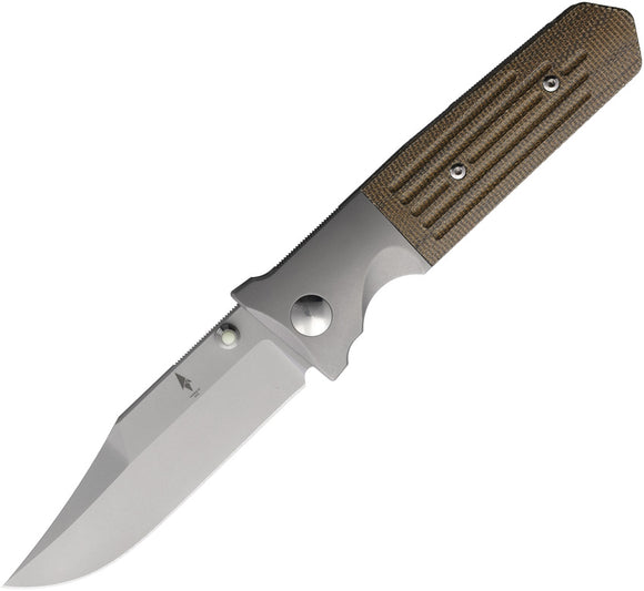 Terrain 365 Invictus ATB Framelock OD Green Micarta Folding Terravantium Pocket Knife 10512