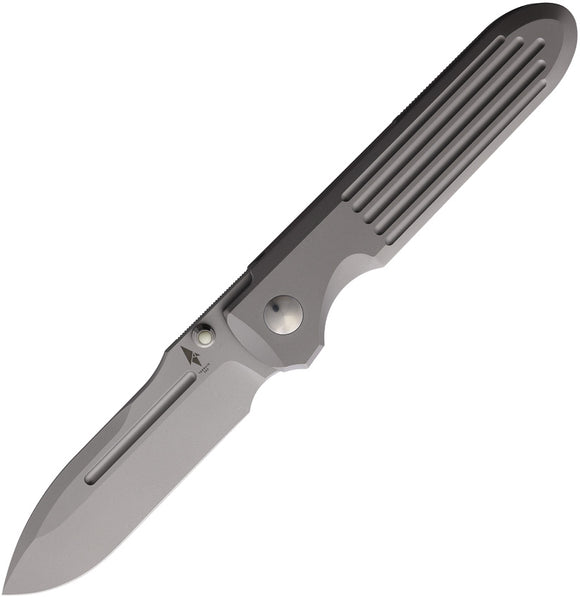 Terrain 365 Invictus ATSP Framelock Grey Folding Terravantium Pocket Knife 10519