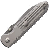Terrain 365 Invictus Button Lock Gray Titanium Folding Terravantium Pocket Knife 10528