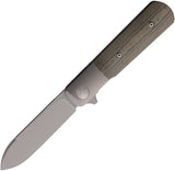 Terrain 365 Otter Flip ATB Framelock Micarta Folding Cobalt Pocket Knife 10712