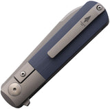 Terrain 365 Otter Flip ATB Framelock Titanium Folding Cobalt Pocket Knife 10714