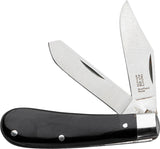 Taylor's Eye Witness Twin Blade Slip Joint Black Resin Folding Stainless Pocket Knife 2077