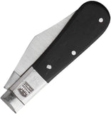 Taylor's Eye Witness Twin Barlow Slip Joint Black Resin Folding Stainless Pocket Knife W421